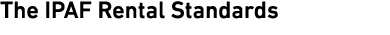 The IPAF Rental Standards