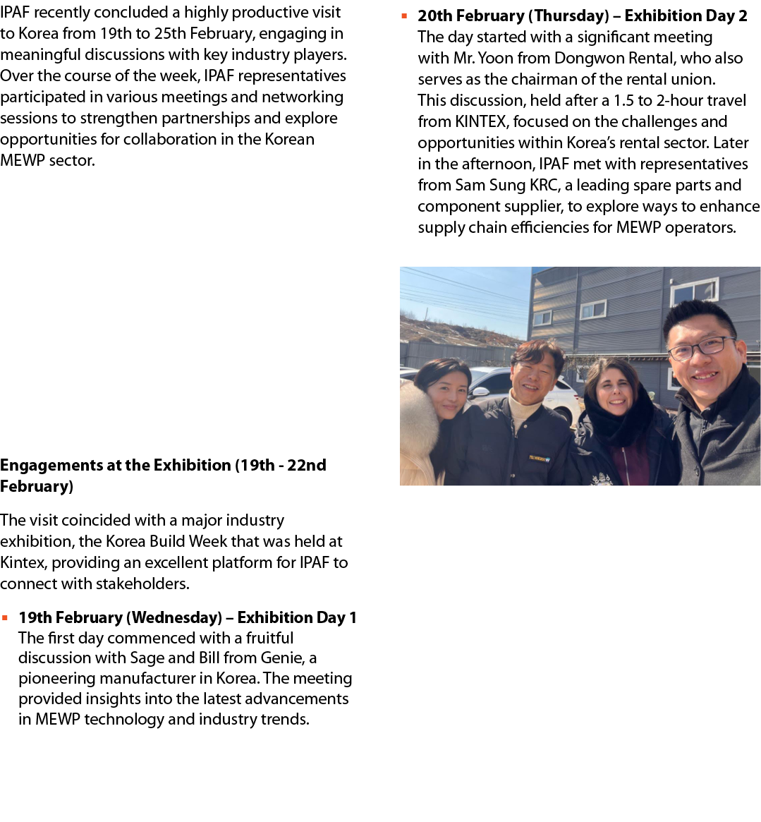 IPAF recently concluded a highly productive visit to Korea from 19th to 25th February, engaging in meaningful discuss...