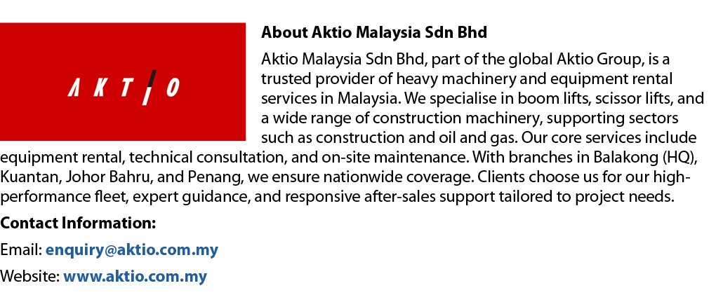 ￼About Aktio Malaysia Sdn Bhd Aktio Malaysia Sdn Bhd, part of the global Aktio Group, is a trusted provider of heavy ...