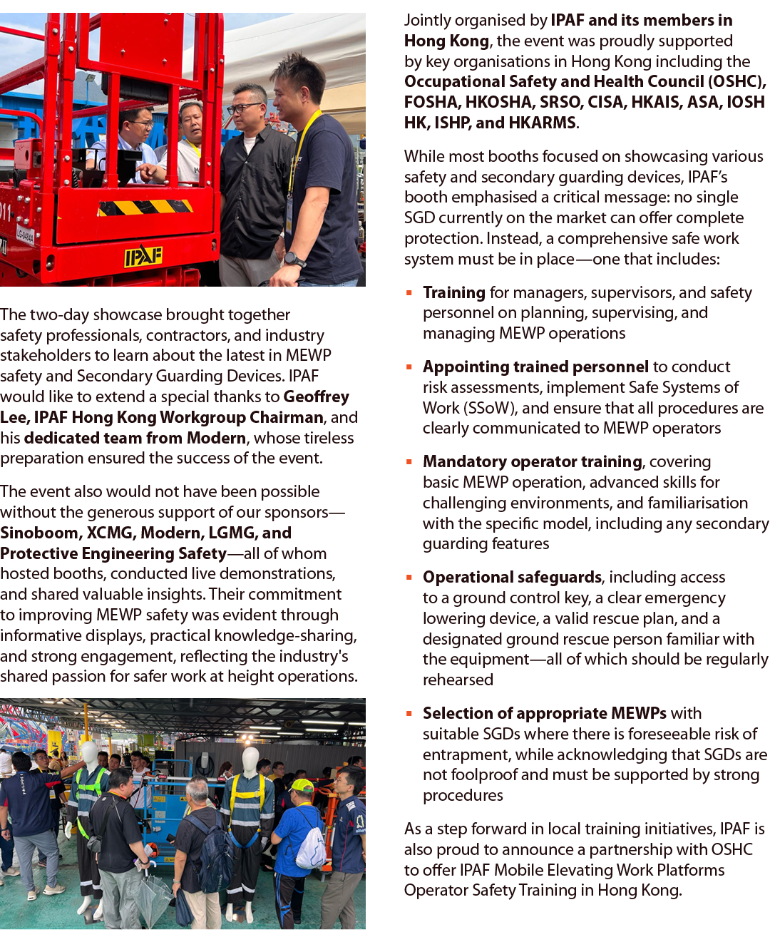 ￼ The two day showcase brought together safety professionals, contractors, and industry stakeholders to learn about t...