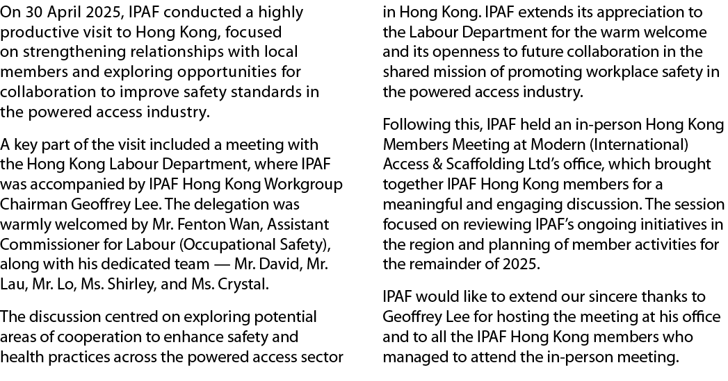 On 30 April 2025, IPAF conducted a highly productive visit to Hong Kong, focused on strengthening relationships with ...